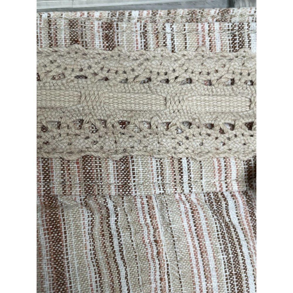 LEE Beige Pinstripe Linen Pants 10 Medium - Picture 5 of 6